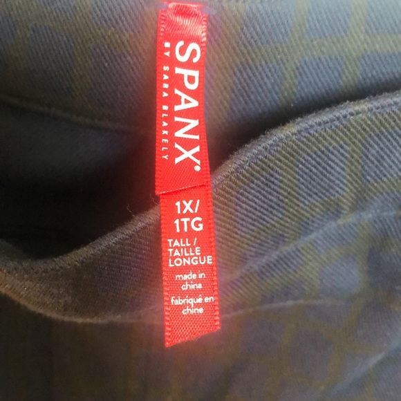 NWOT Spanx Jeanish Checked Legging 1X - Picture 7 of 9